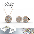 Conjunto de destino joias cristal Swarovski pingente redondo AMD Brincos cristal Set